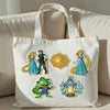ToteBag Decorated With Five Cute Rapunzel Tangled Character Patches
