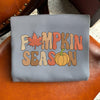 Embroidered Pumpkin Season Sweatshirt, Cozy Autumn Sweatshirt