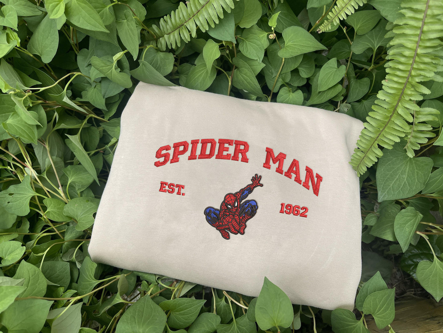 Embroidered Spider-Man Sweatshirt, Superhero Shirt