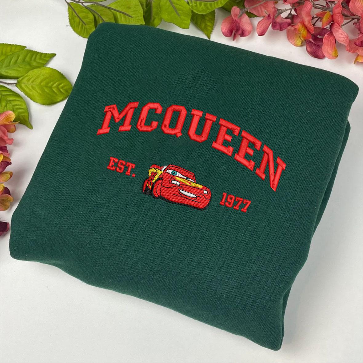 Cars Movie Characters Embroidered Shirts, McQueen and Friends