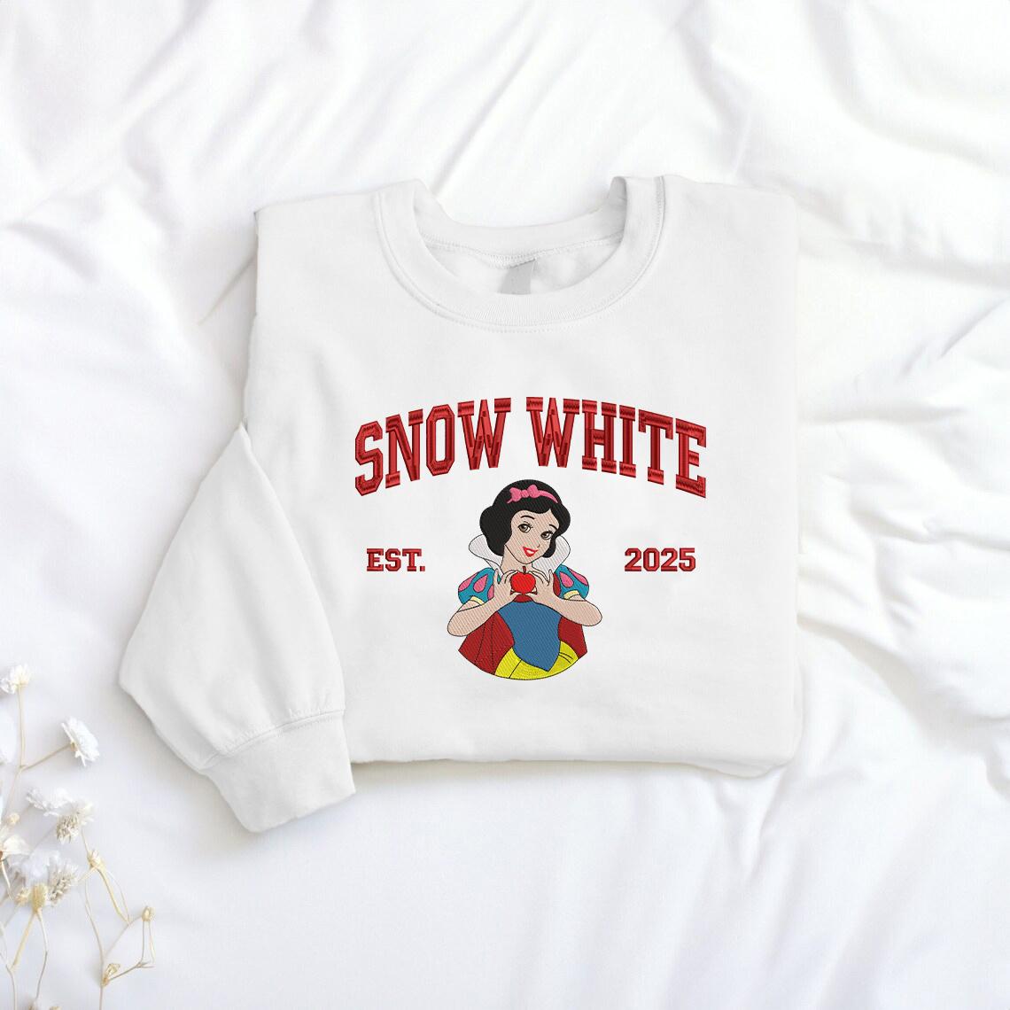 Embroidered Snow White Sweatshirt, Princess Shirt