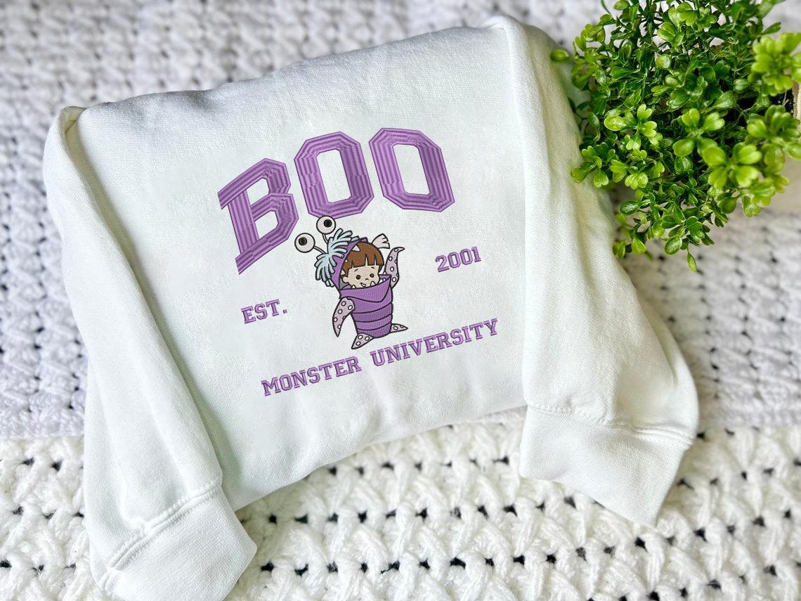 Embroidered Monsters, Inc Characters Sweatshirt, Monsters University Shirt