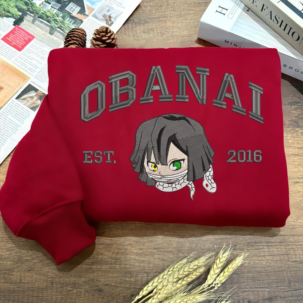 Embroidered Demon Slayer Characters Sweatshirt, Anime Kimetsu No Yaiba Shirt