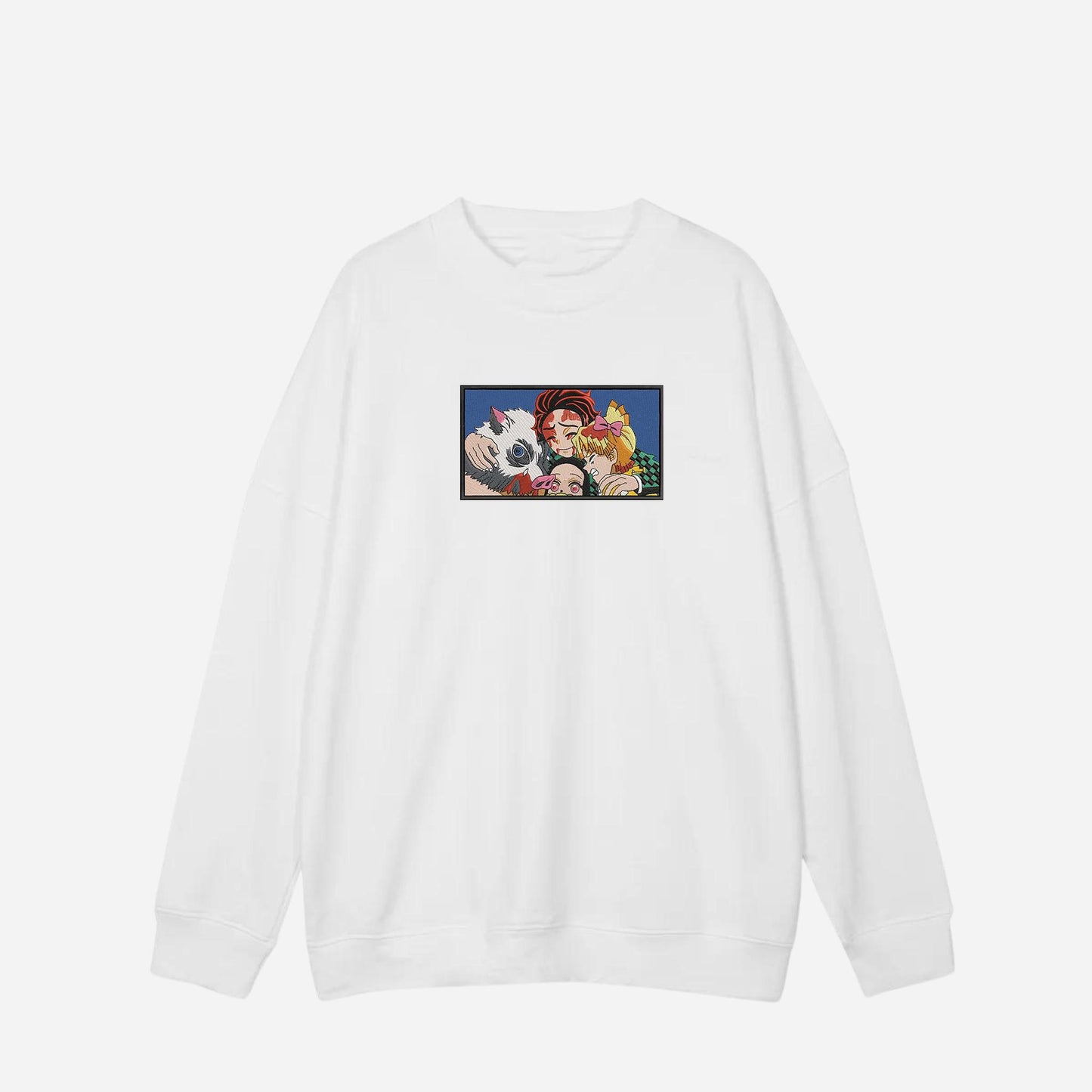 Embroidered Demon Slayer Friends Sweatshirt, Vintage Anime Shirt