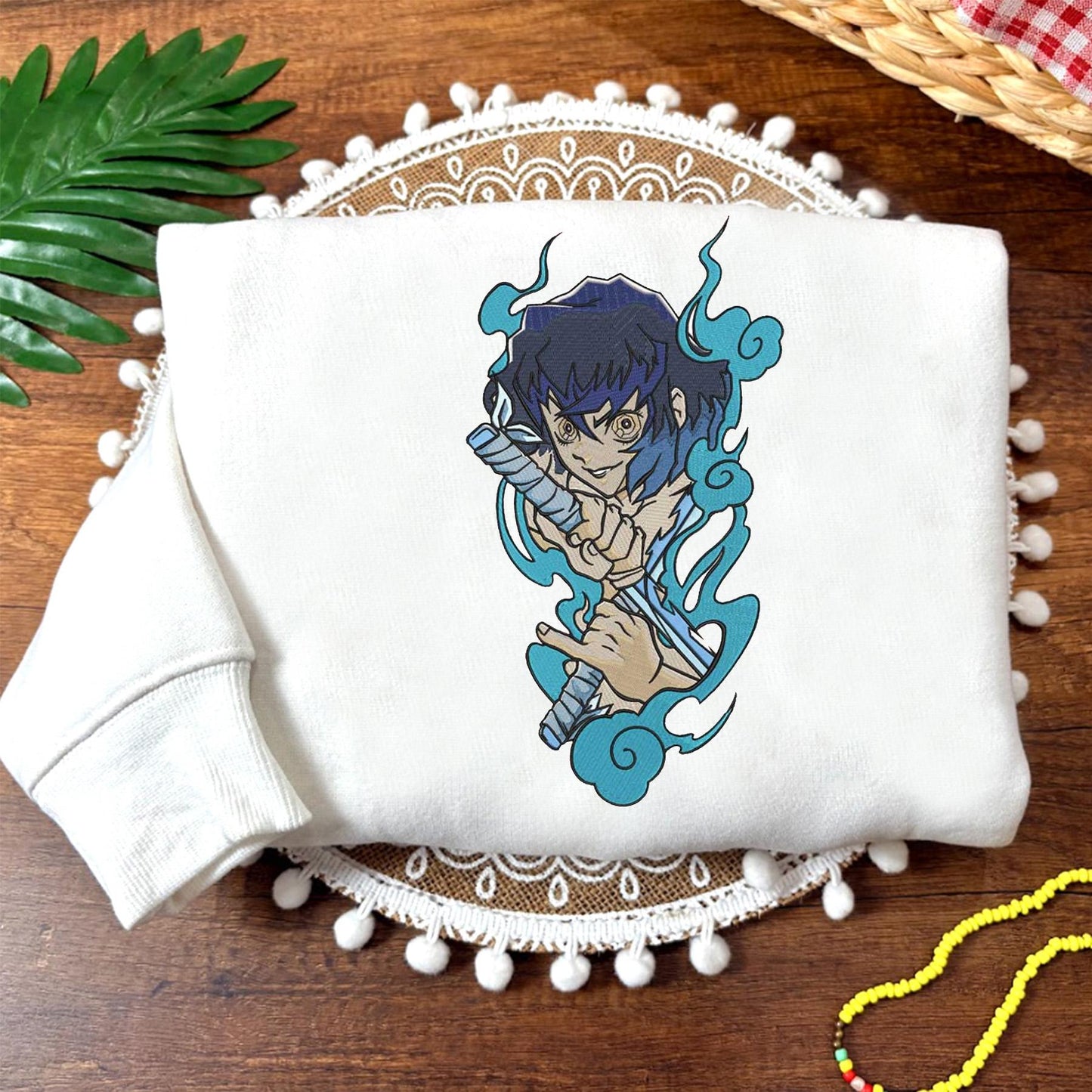 Embroidered Inosuke Sweatshirt, Demon Slayer Shirt