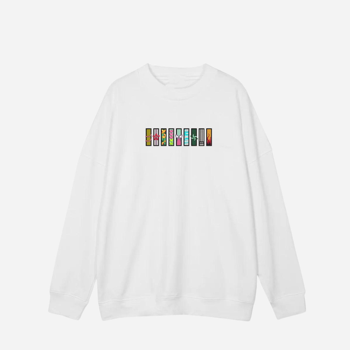 Embroidered Hashira Symbols Sweatshirt, Demon Slayer Shirt