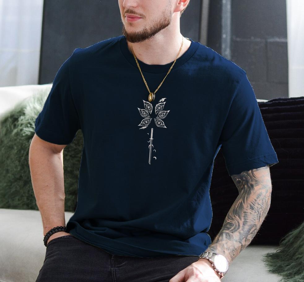 Embroidered Kokushibo-Inspired Sweatshirt, Demon Slayer Shirt