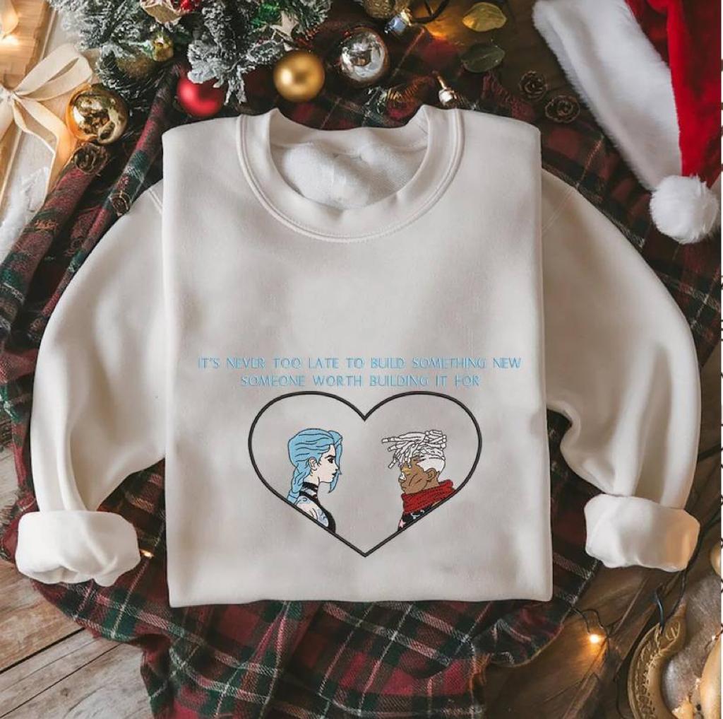 Embroidered Jinx & Ekko Sweatshirt, League of Legend Shirt