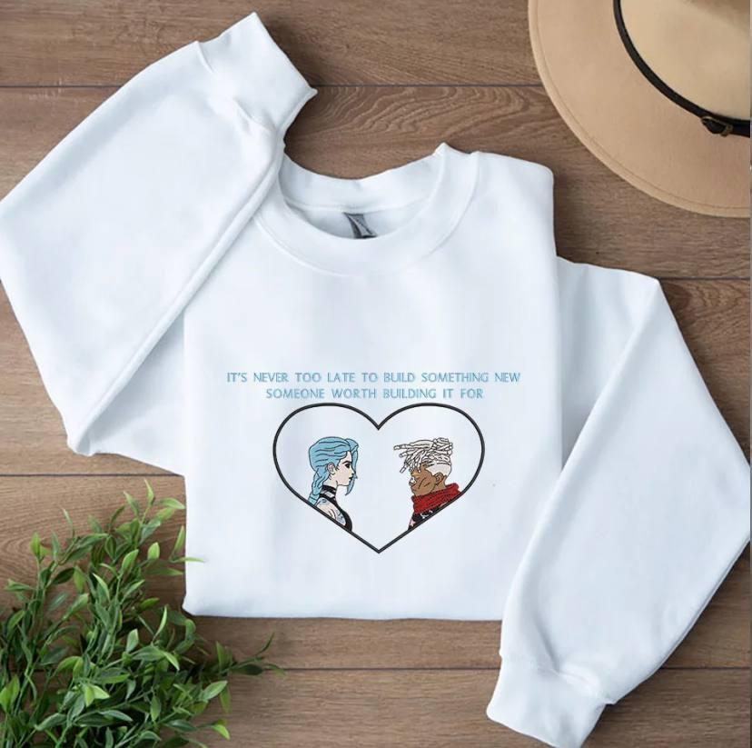 Embroidered Jinx & Ekko Sweatshirt, League of Legend Shirt