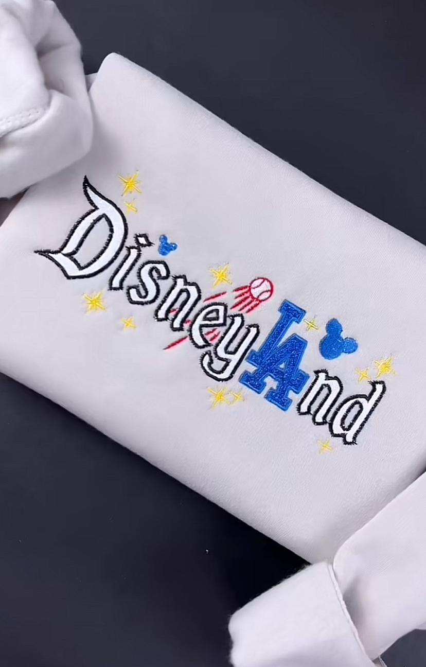 Embroidered Disneyland LA Sweatshirt, Disney Shirt