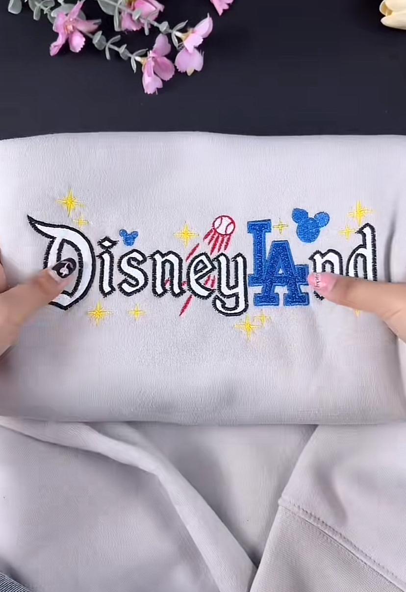 Embroidered Disneyland LA Sweatshirt, Disney Shirt