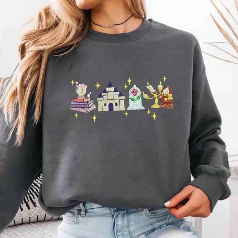 Embroidered Cinderella-Inspired Disney Sweatshirt, Fairytale Dreams in Every Stitch
