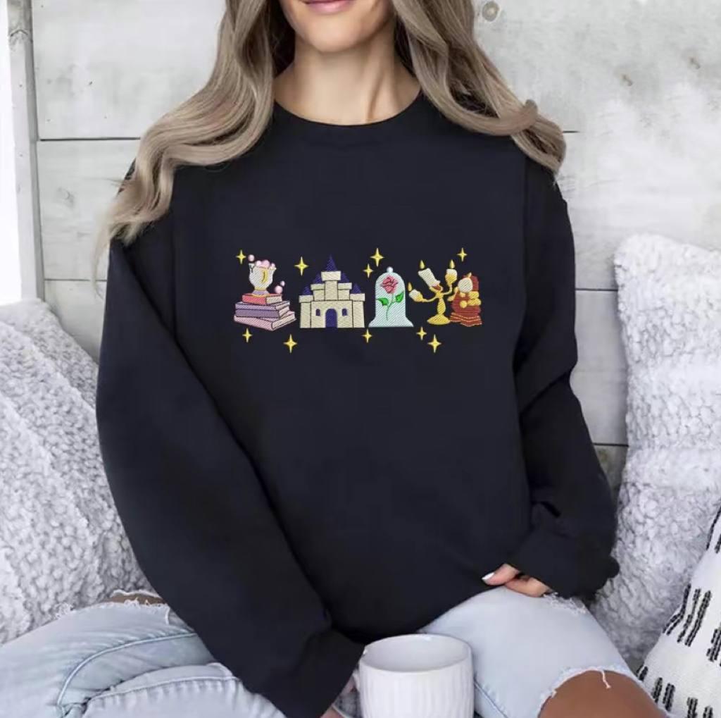 Embroidered Cinderella-Inspired Disney Sweatshirt, Fairytale Dreams in Every Stitch