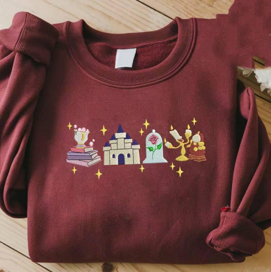 Embroidered Cinderella-Inspired Disney Sweatshirt, Fairytale Dreams in Every Stitch