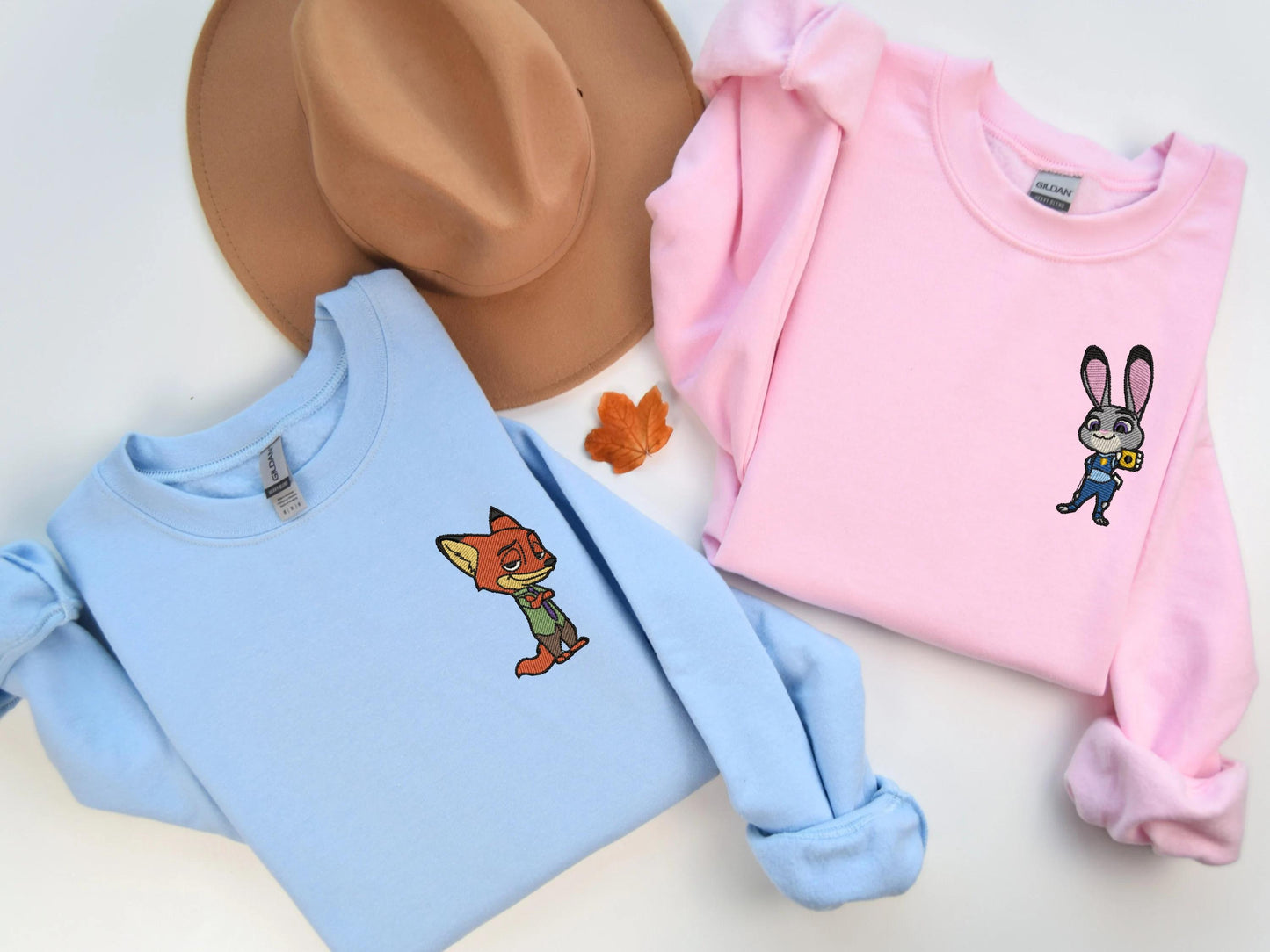 Embroidered Judy & Nick Sweatshirt, Zootopia Duo Shirt
