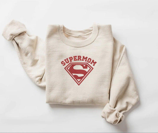 Embroidered Supermom Sweatshirt, The Heroic Sweatshirt Every Mom Deserves