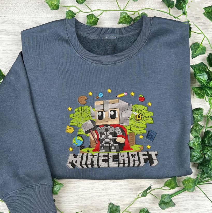 Embroidered Thor MineCrafts Sweatshirt, Avengers-MineCrafts Shirt