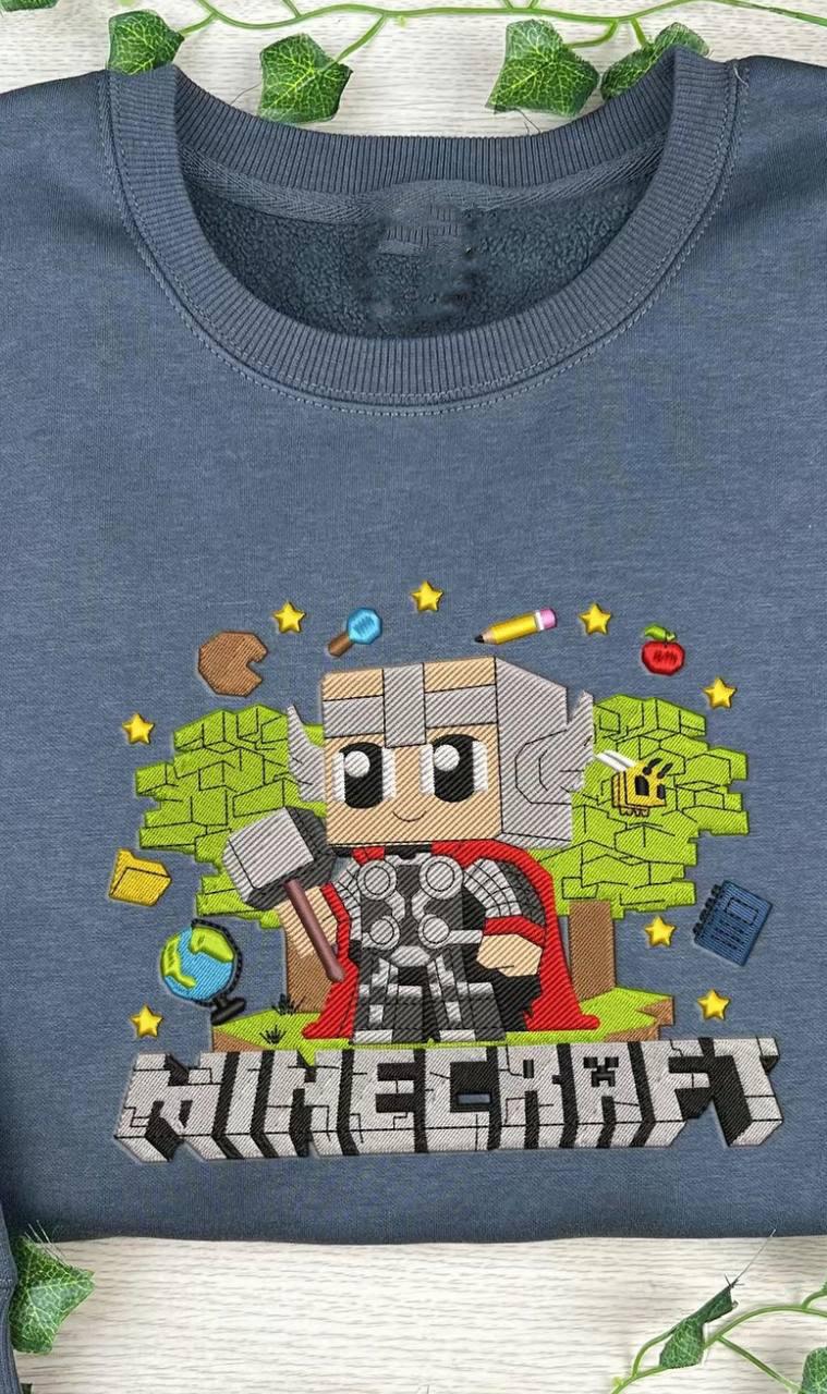 Embroidered Thor MineCrafts Sweatshirt, Avengers-MineCrafts Shirt