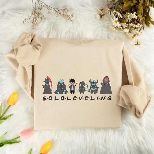 Embroidered Solo Leveling Sweatshirt, Anime Shirt