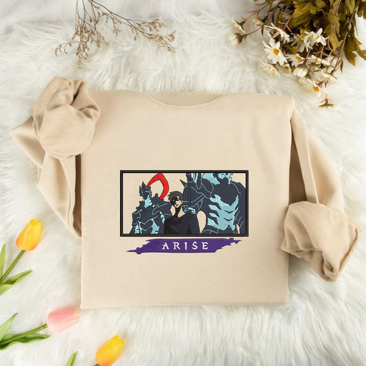 Embroidered Solo Leveling Sweatshirt, Manga Shirt