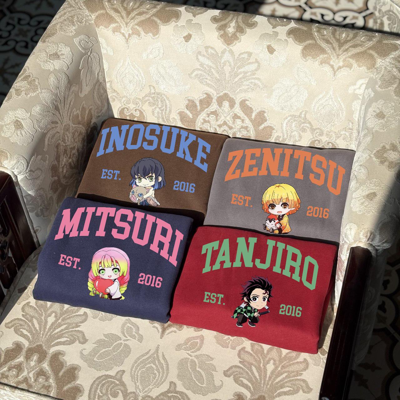 Vintage Demon Slayer Characters Sweatshirt, Kimetsu No Yaiba Shirt