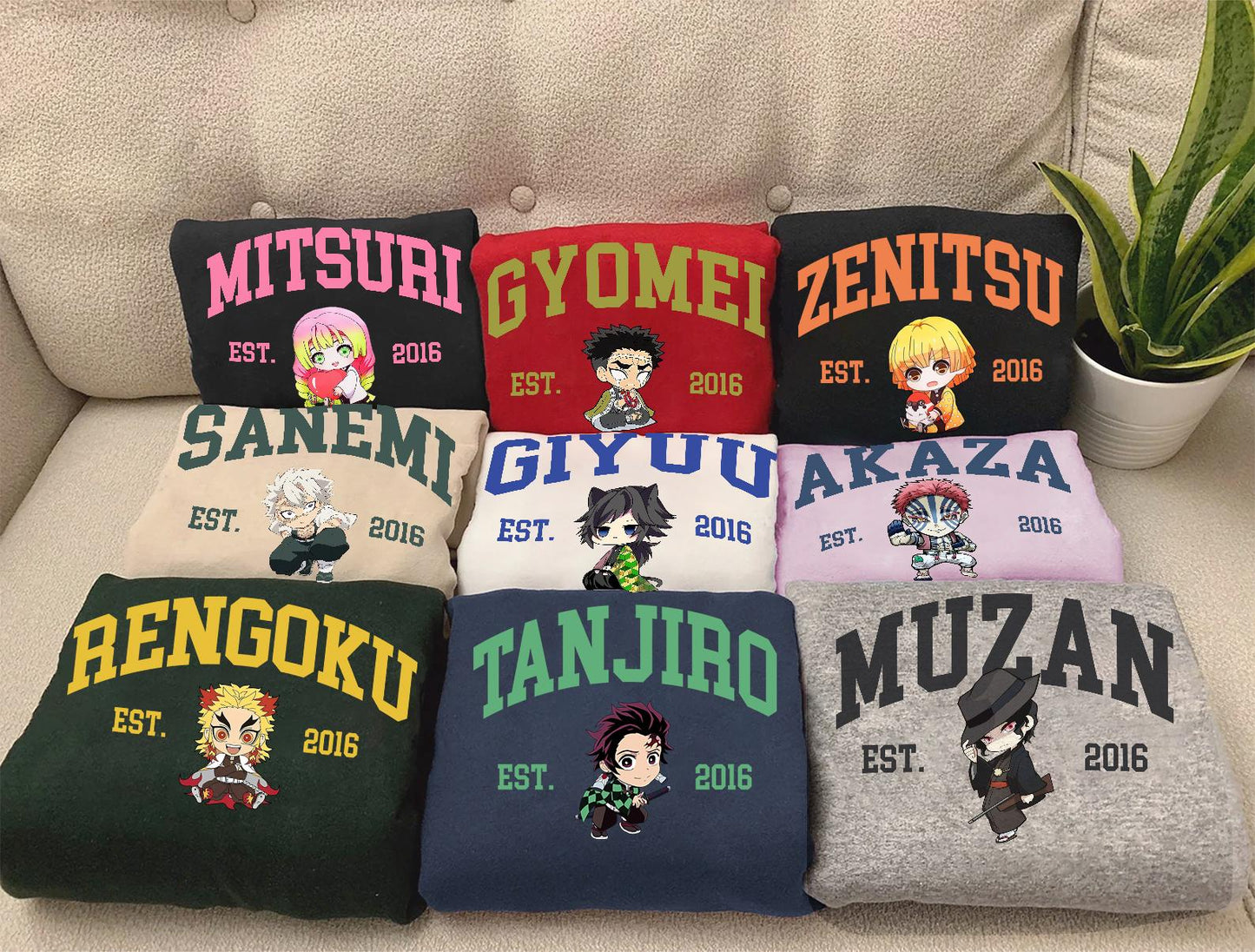 Vintage Demon Slayer Characters Sweatshirt, Kimetsu No Yaiba Shirt