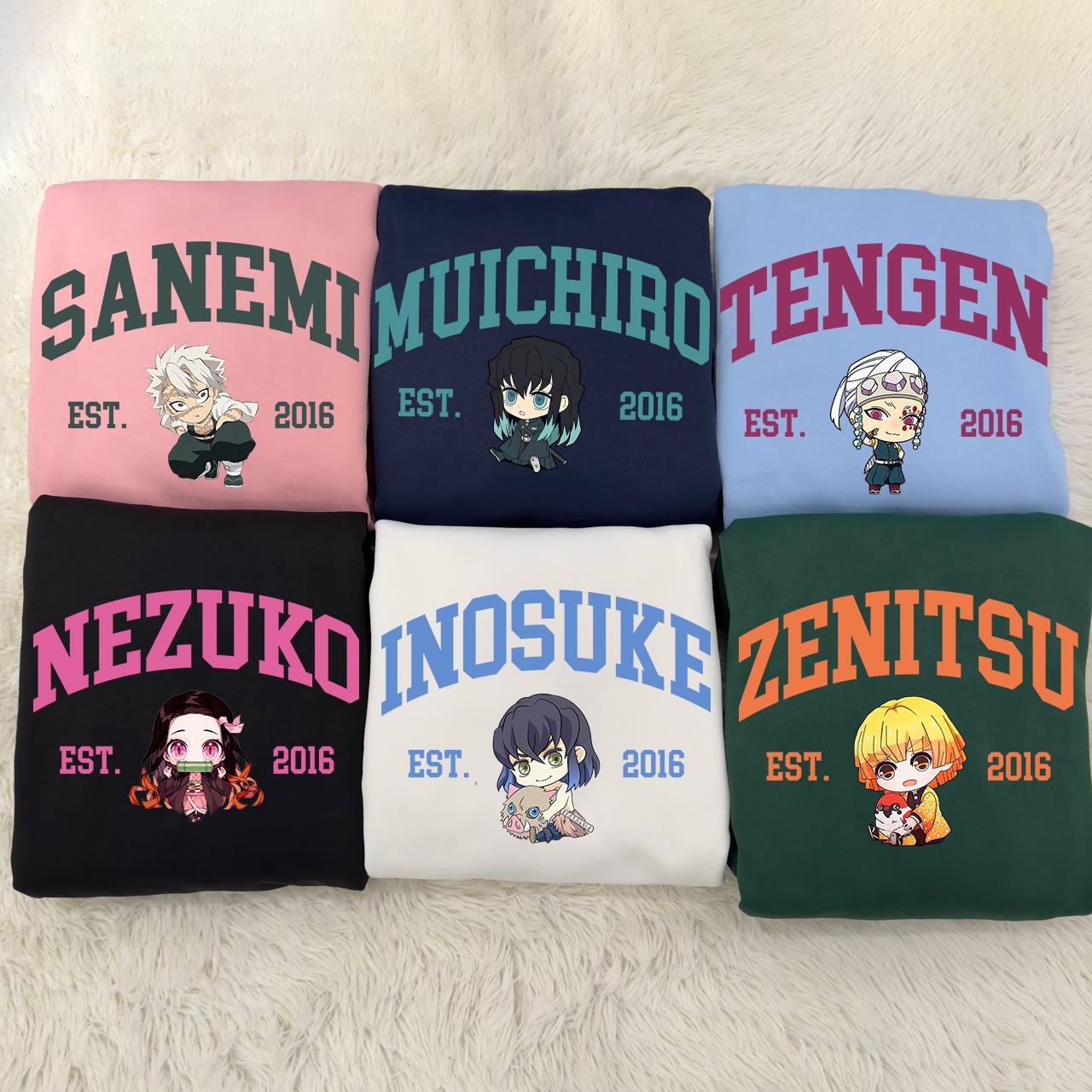 Vintage Demon Slayer Characters Sweatshirt, Kimetsu No Yaiba Shirt