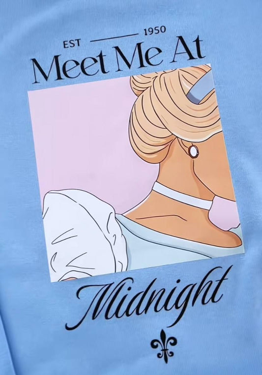 Meet Me At Midnight Sweatshirt, A Magical Cinderella-Inspired Graphic Tee
