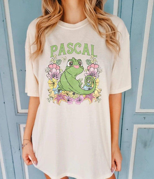 Pascal Frog Graphic Sweatshirt, Rapunzel Character Shirt