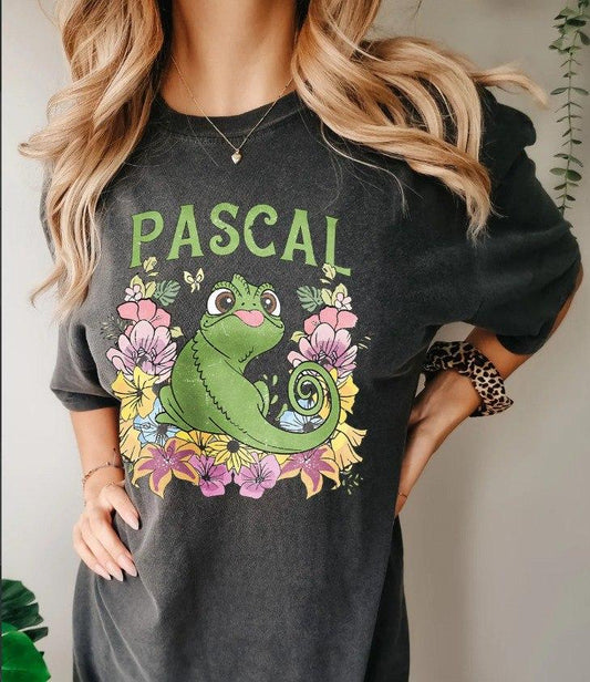 Pascal Frog Graphic Sweatshirt, Rapunzel Character Shirt
