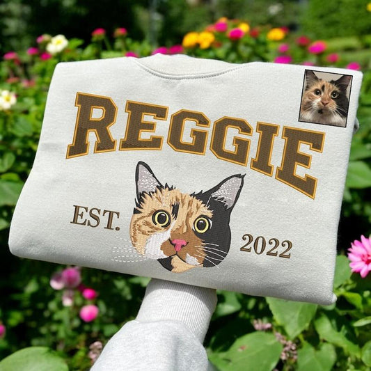 Custom Pet Embroidered Sweatshirt, Pet Sweatshirt