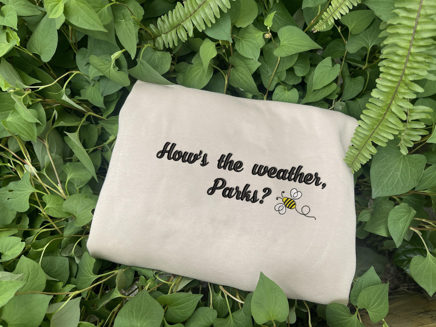 How's the Weather Parks? Embroidered Sweatshirt