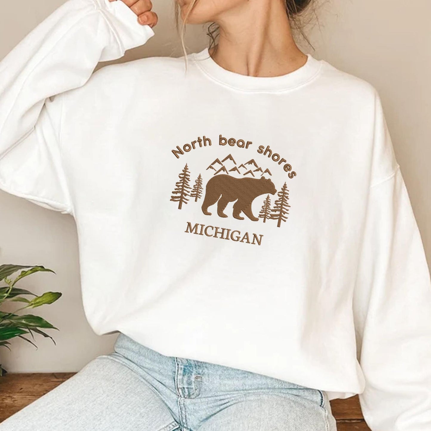 North Bear Shores Michigan Embroidered Shirt