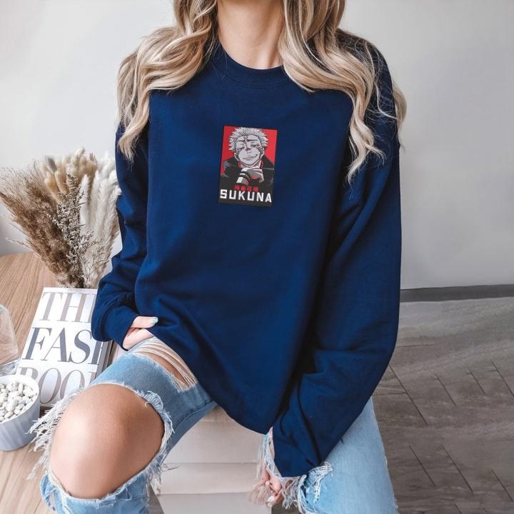 Sukuna Sweatshirt, Itadori Yuji Shirt, Jujutsu Kaisen Embroidered Shirt