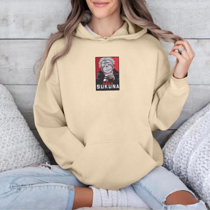 Sukuna Sweatshirt, Itadori Yuji Shirt, Jujutsu Kaisen Embroidered Shirt