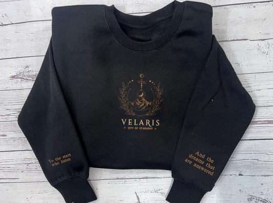 Velaris Embroidered Shirt, ACOTAR Shirt