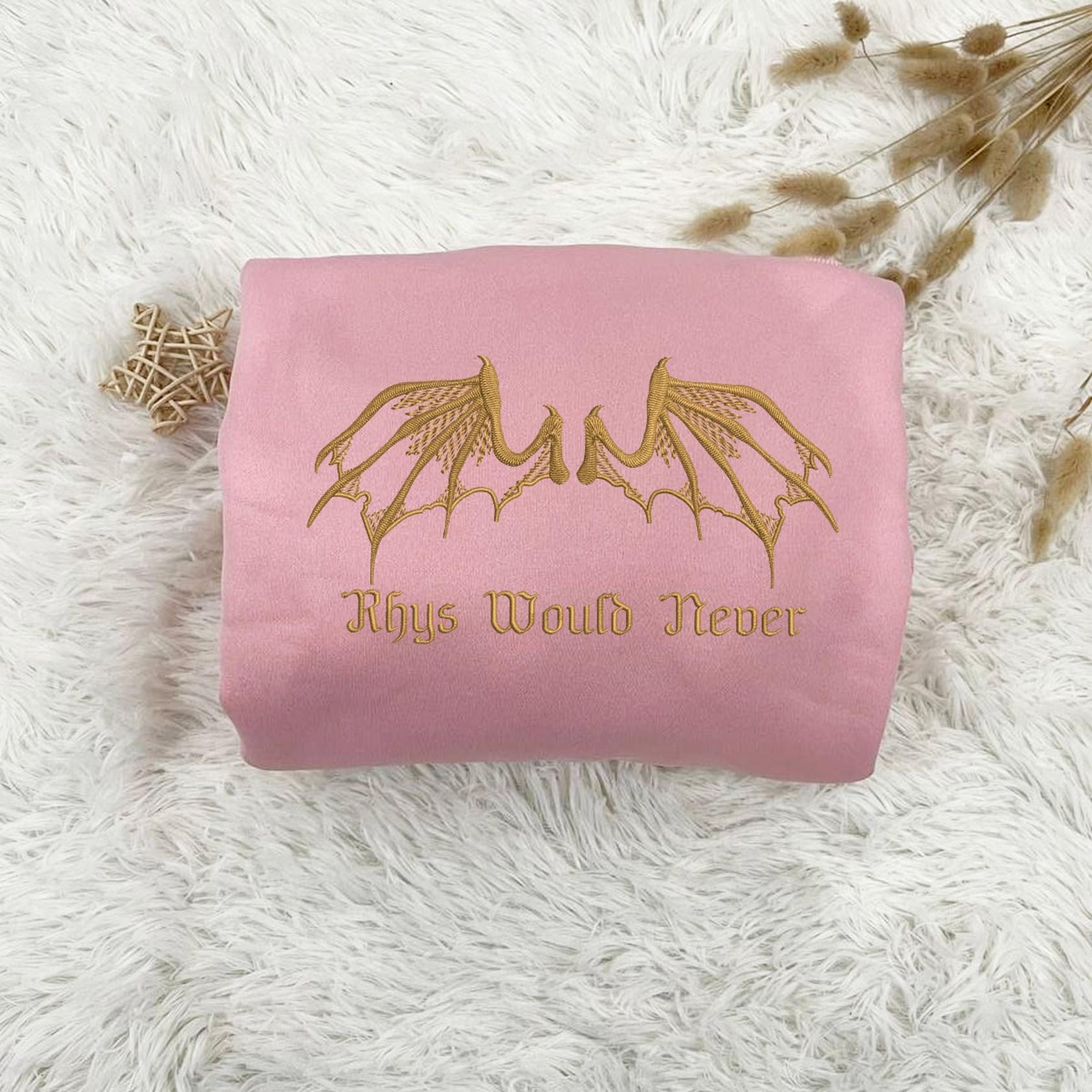 Rhys Would Never Embroidered Sweatshirt in Pink