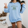 Light Blue Sweatshirt With Barkley 26 Philadelphia Embroidered On Model