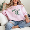 Pink Sweatshirt With Barkley 26 Philadelphia Embroidered On Model