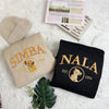Sand, Black Sweatshirts With Simba And Nala Embroidered Est 1994