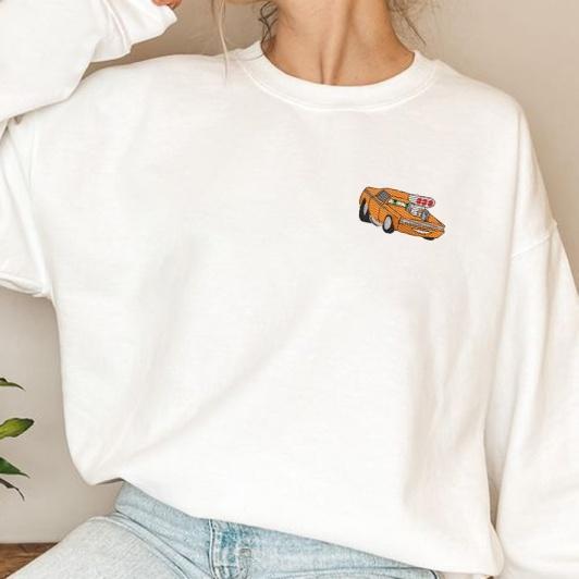 Snot Rod Embroidered Sweatshirt in White