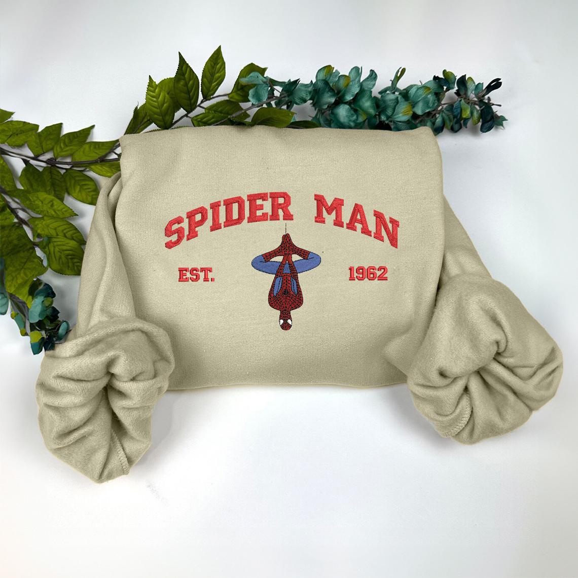Sand Spider-Man Embroidered  Sweatshirt