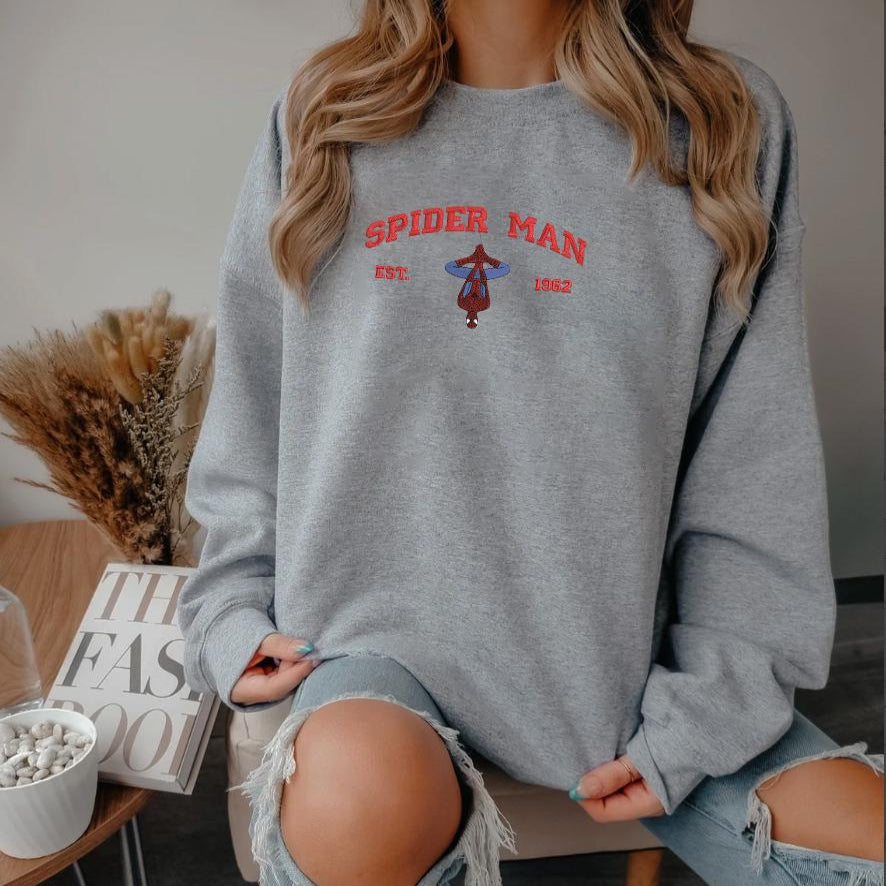 Embroidered  Spider-Man Sweatshirt