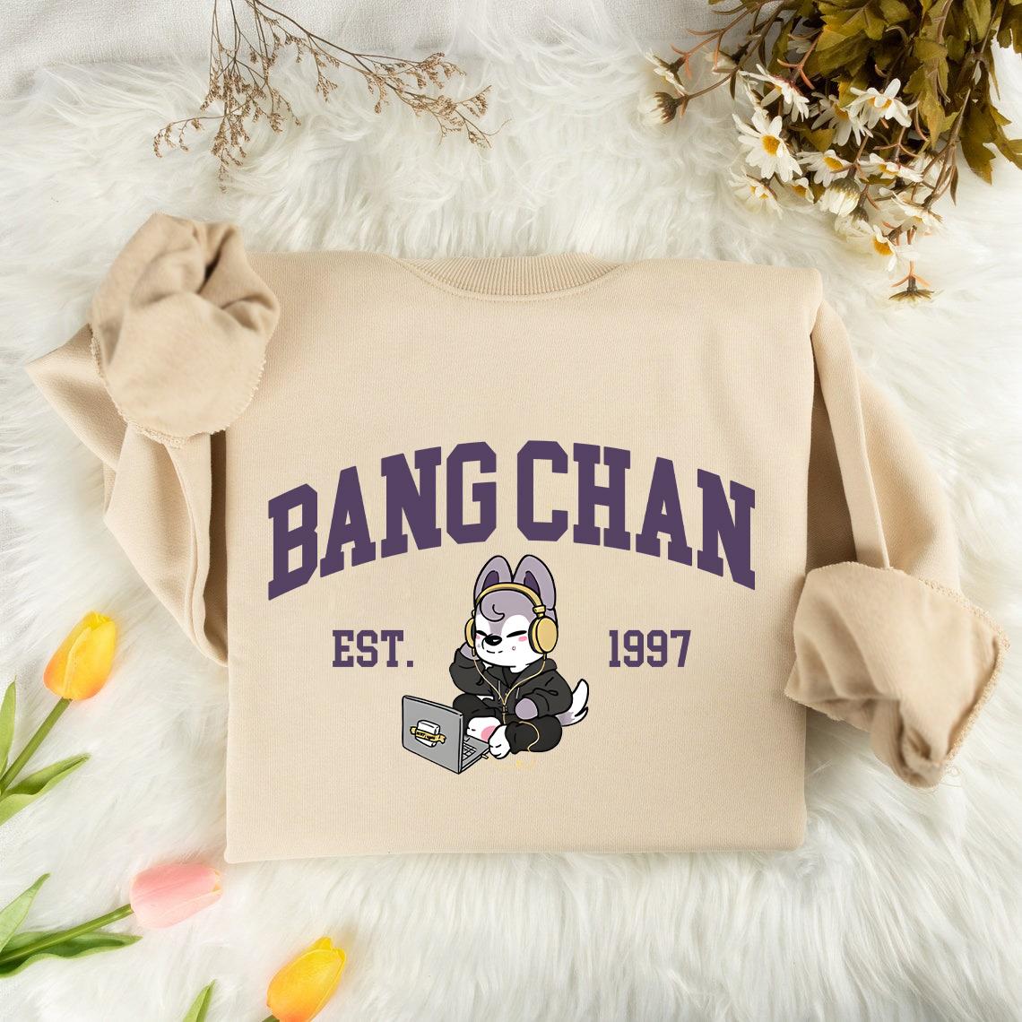 Cotton Sweatshirt Sand Bang Chan Member Sweatshirt.