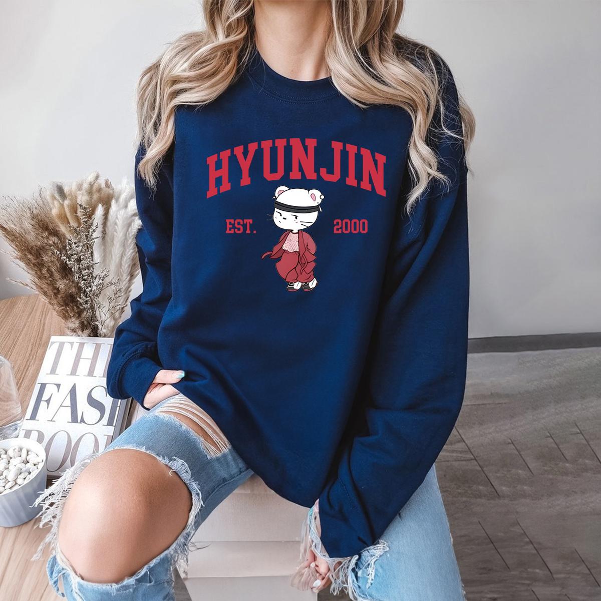 Hyunjin chibi print crewneck sweatshirt
