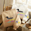 Sand And White Loon Bird Embroidered Sweatshirts With 2481.