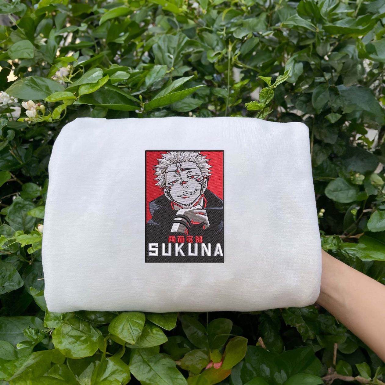 White Sukuna Embroidered Sweatshirt