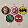 Numbered Superhero Patches One To Five
