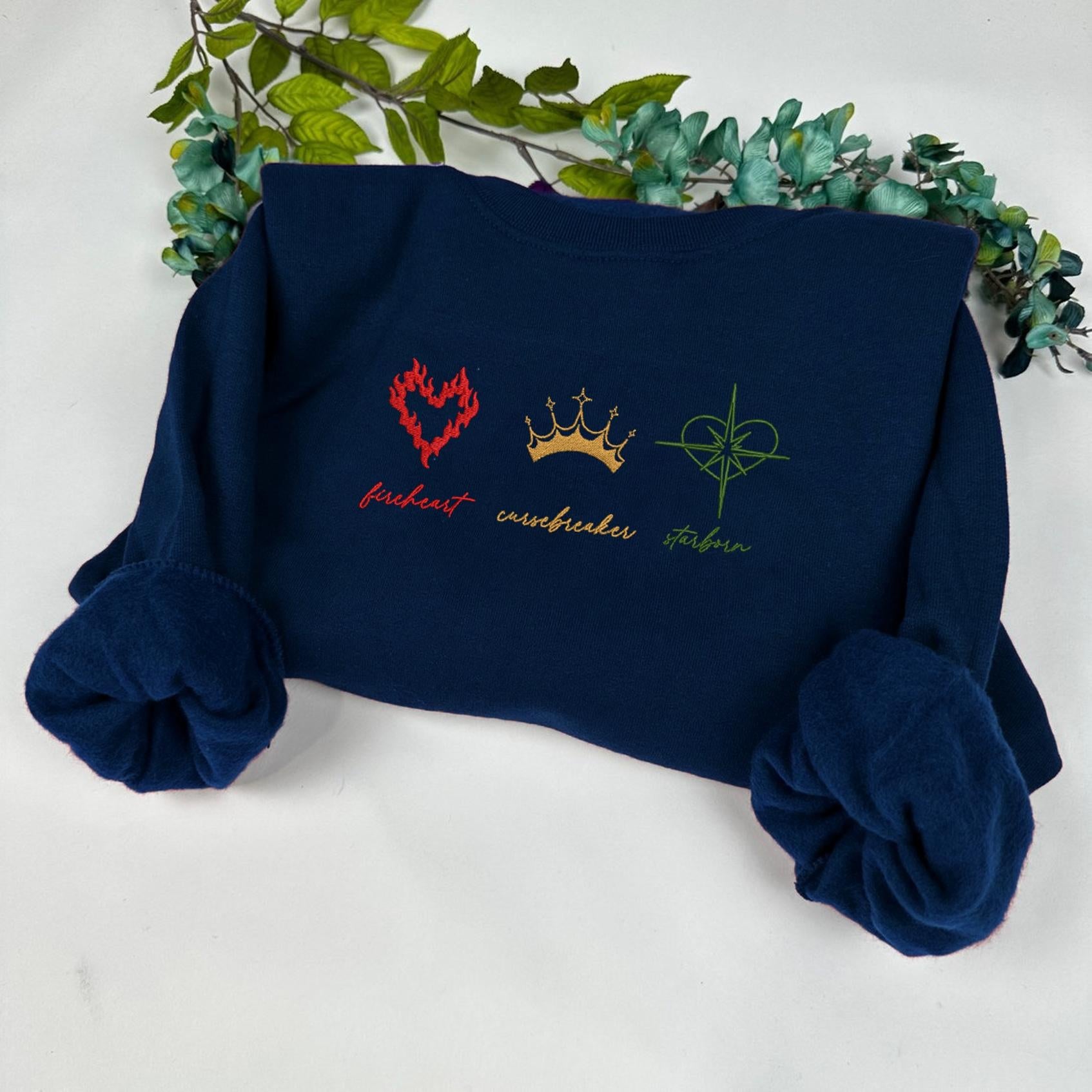 Navy Throne Of Glass Embroidered Sweatshirt