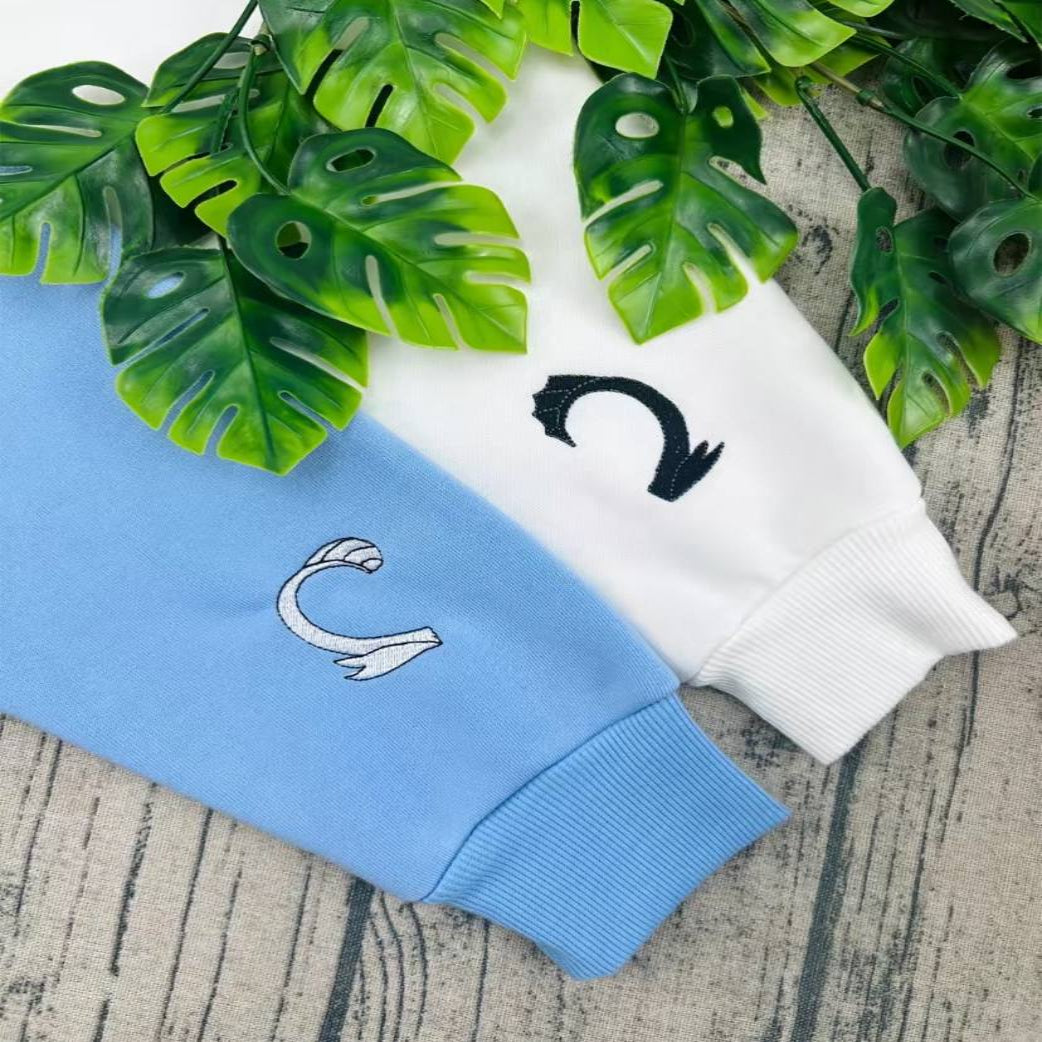 Embroidered Toothless and Light Fury Sweatshirt